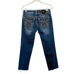 Miss Me Jeans Womens Sz 28 Medium‎ Wash Embellished Low Rise McBling Y2K Trashy